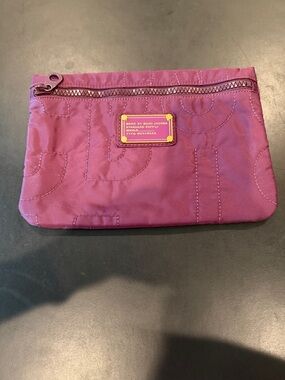 Marc Jacobs Magenta Quilted Nylon Cosmetic Pouch